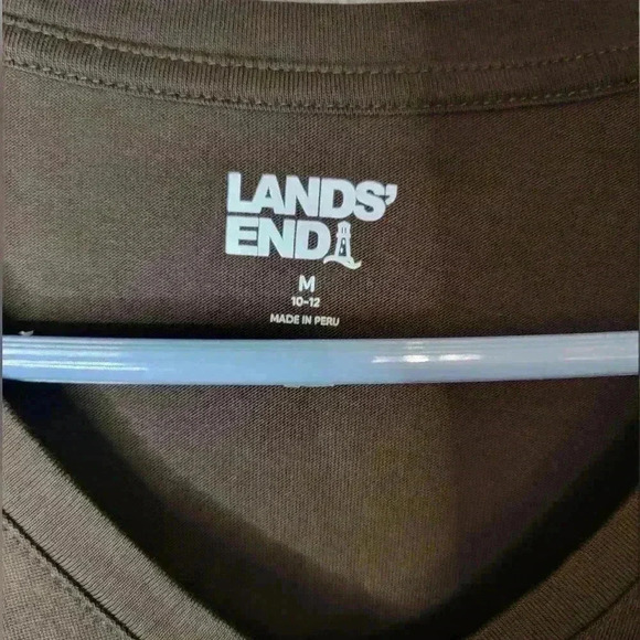 Lands End brown long sleeve shirt. Size Medium(10-12). - Picture 2 of 4